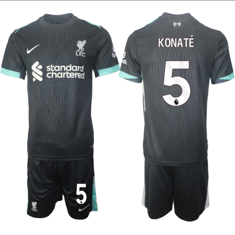 Men 2024-2025 Club Liverpool away Black #5 Soccer Jersey->liverpool jersey->Soccer Club Jersey